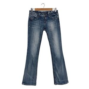 Miss‎ Me Bootcut Jeans Womens 27 Medium Wash Wing Sequin Pocket JE5330B4L Buckle